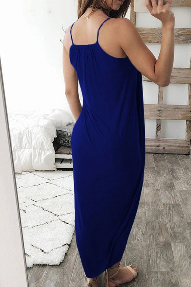 Asymmetrical Stylish Loose Sleeveless Maxi Dress (3 Colors)