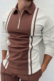 Uniqshe Men's Lapel Polo Shirt