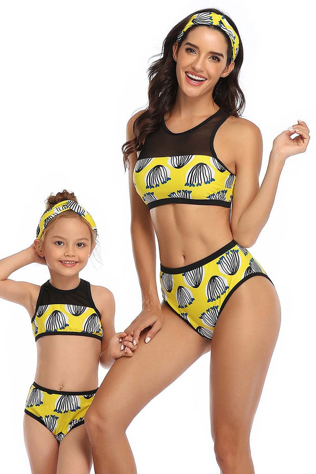 Print Parent-child Two Pieces Swimsuit