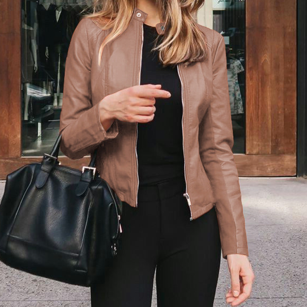 Fashion Leather Suit Jacket