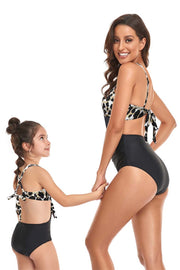 Print Parent-child One Pieces Swimsuit
