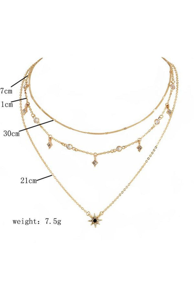 Star Charm Layered Chain Necklace