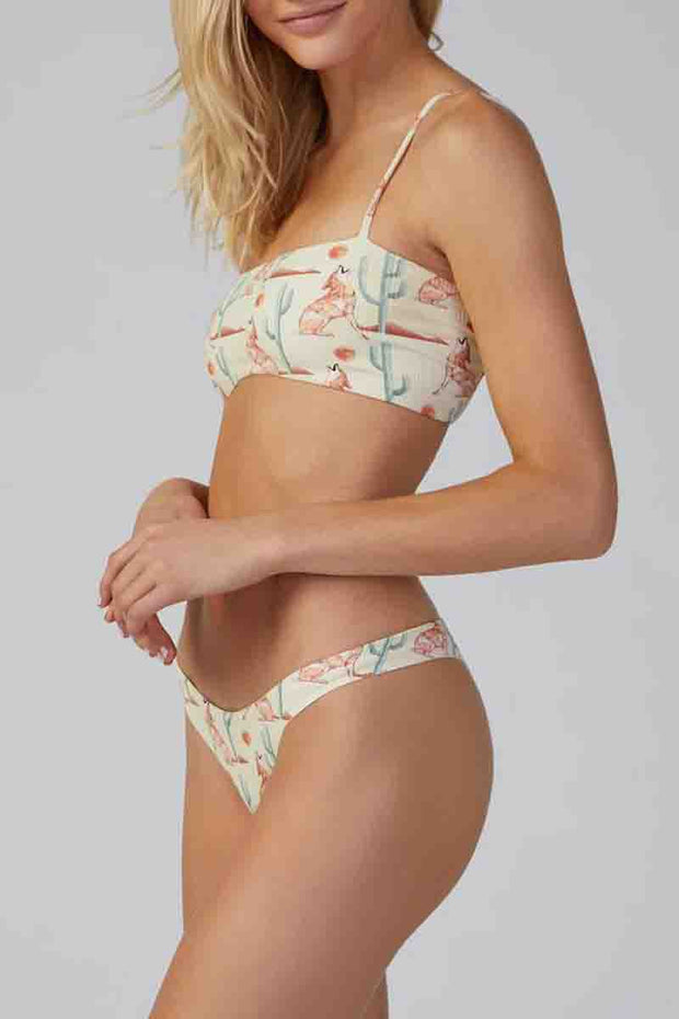 Bandeau Wolf Print Two pieces Swimsuit