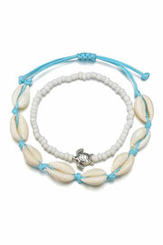 Boho Shell Beaded Anklet（Two Piece Set）