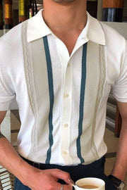 Gentleman Single-Breasted Polo Shirt