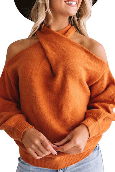 Dew Shoulder Design Sweater(4 Colors)