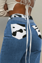 Women's Cow Print Jeans
