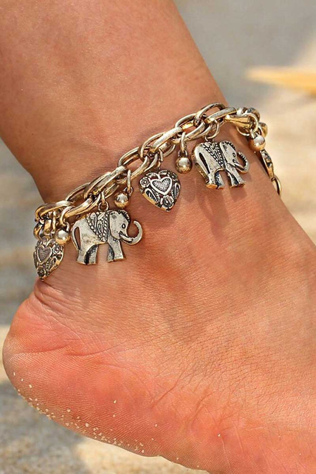 Vintage Pendant Chunky Anklet Chain