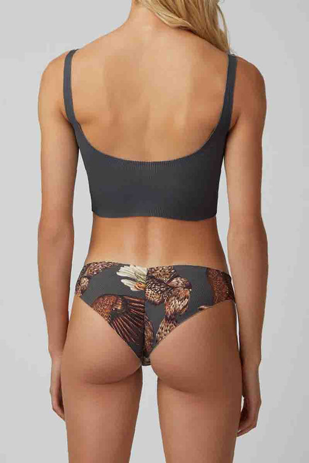 🔥Eagle Print Grey Two Pieces Swimsuit