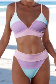 Cool In Colorblock Ribbed Two Piece Swimwear