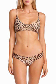 Bandeau Leopard Print Two Pieces Swimsuit
