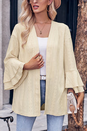 Bell Sleeve Knit Cardigan Top