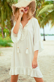 Boho Lace Splicing Tunic Cover Up