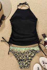 The Only B.S I Need Is Beer And Sunshine Leopard Two Pieces Swimwear