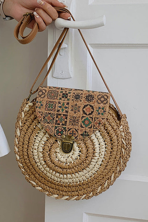 Handmade Straw Woven Casual Round Bag