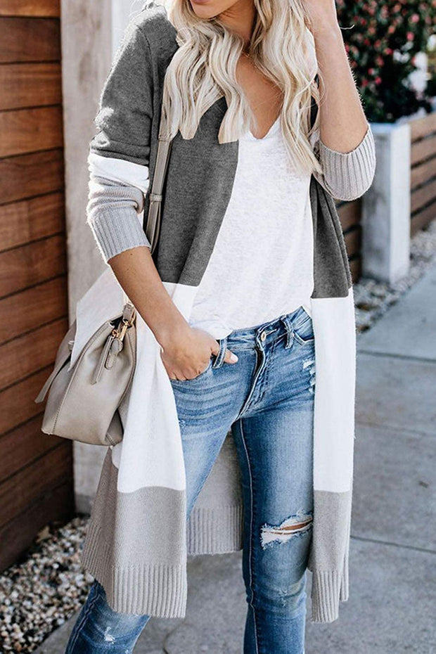 Patchwork Loose Casual Cardigan (3 Colors)