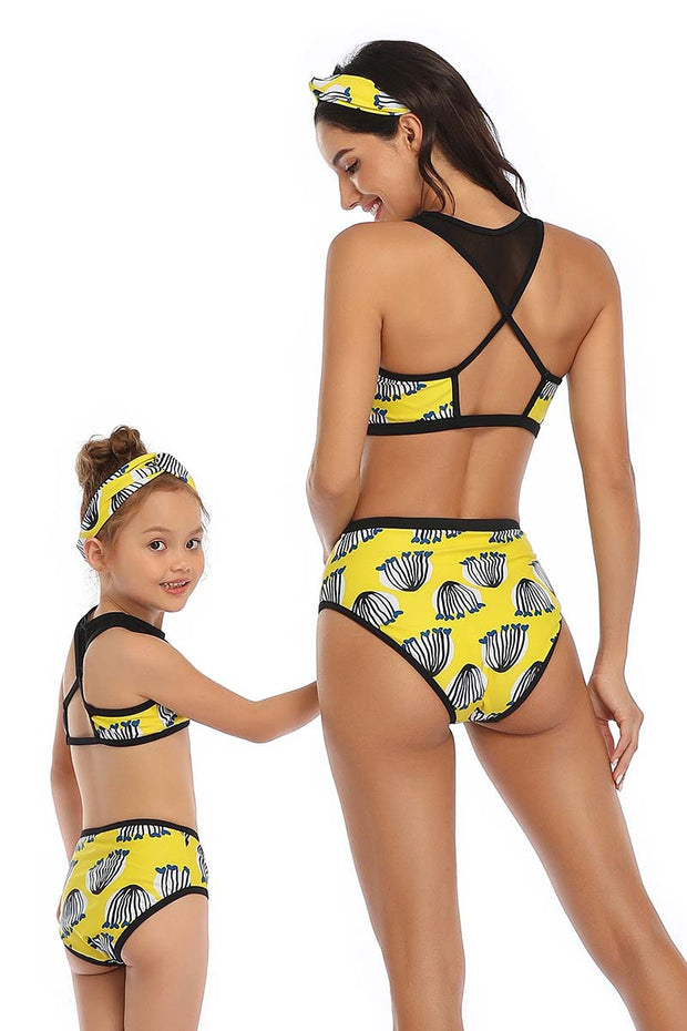Print Parent-child Two Pieces Swimsuit