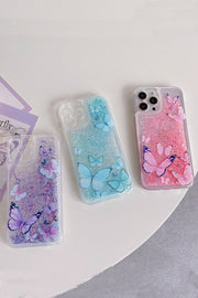 Luminous Quicksand Glitter Powder Butterfly Phone Case For iPhone14/13/12/11(Pro,Pro Max)