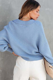 Knit Collared Pullover Sweater
