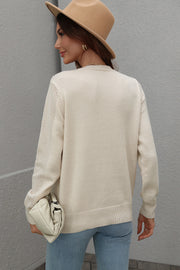 O Neck Tassel Design Sweater