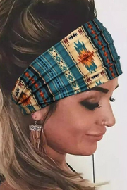 Ladies Fashion Retro Printing Multifunctional Headband