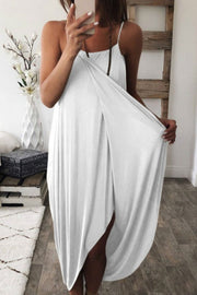 Asymmetrical Stylish Loose Sleeveless Maxi Dress (3 Colors)