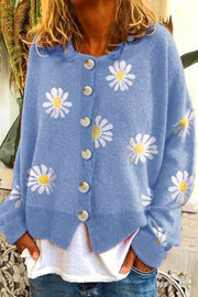 Lovely Daisy Embroidery Cardigan