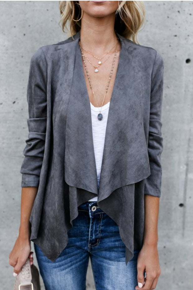 Asymmetrical Casual Solid Loose Coat(3 colors)