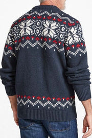 Uniqshe Men's New Round Neck Long Sleeve Knitted Sweater